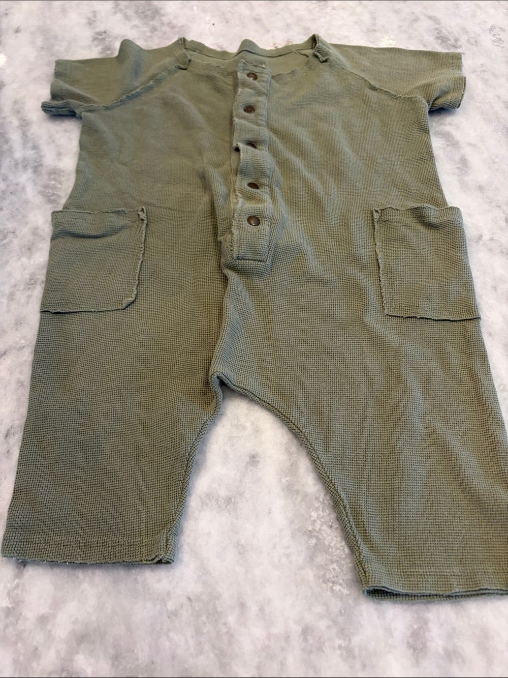 Litrle Creative Factory Kids Olive Green Short-Sleeve Romper